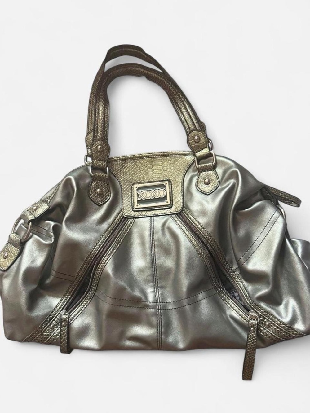 XOXO Metallic Bronze Satchel Shoulder Bag